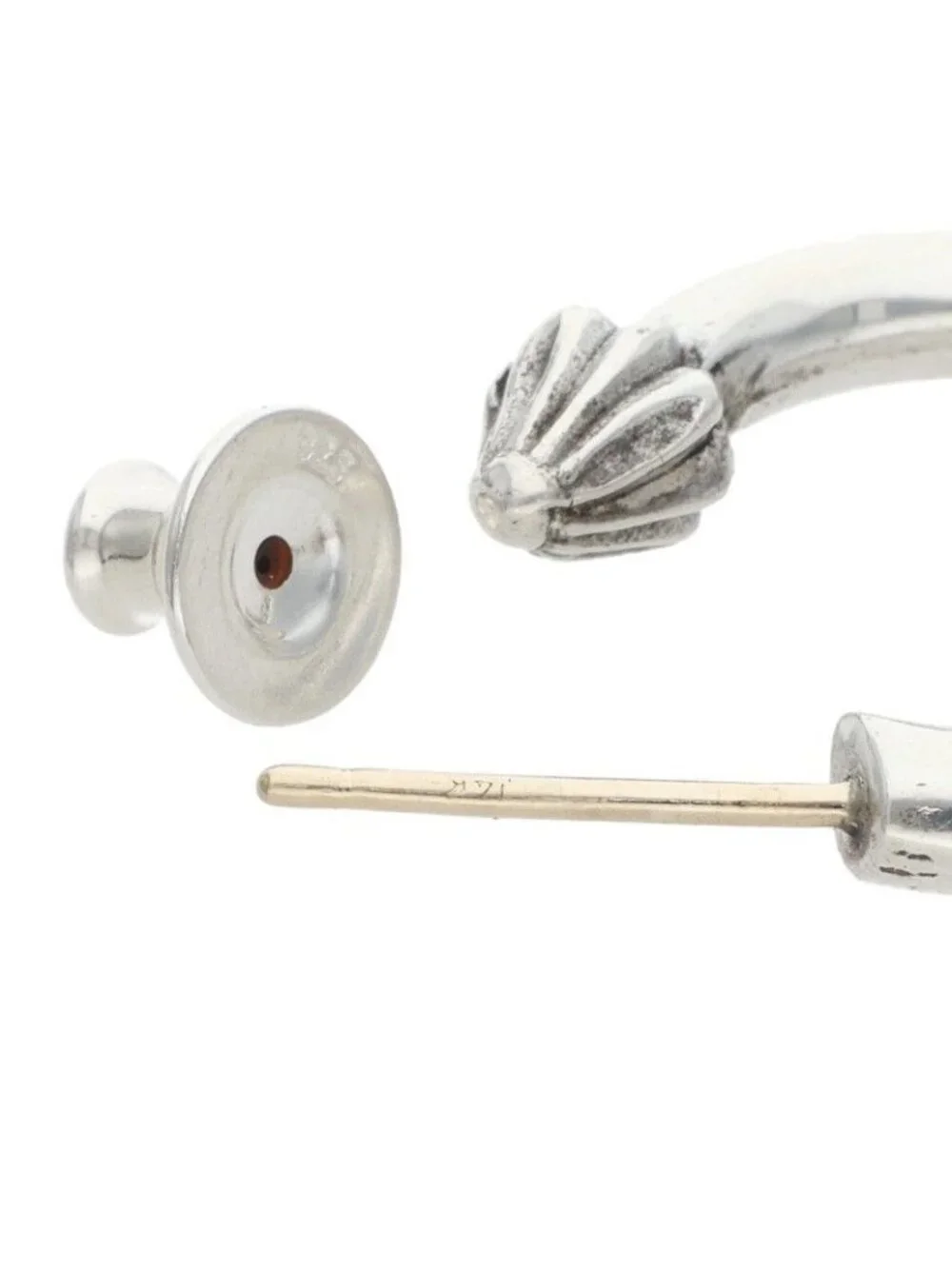 Chrome Hearts Hoop Plain Silver Earrings